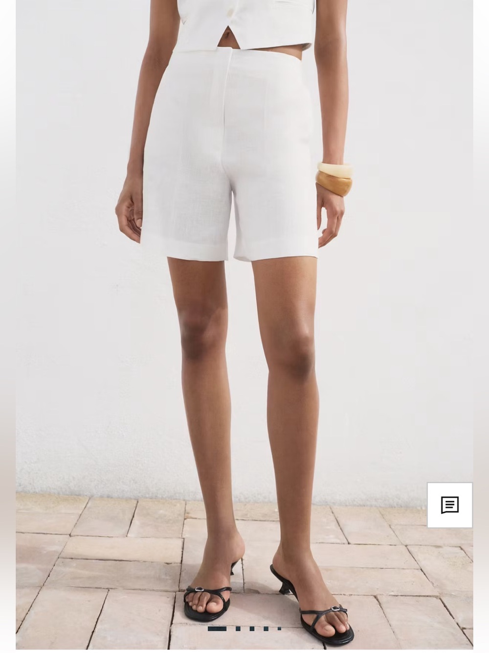 MANGO white straight-fit linen shorts featuring a minimalist design, size 6, new